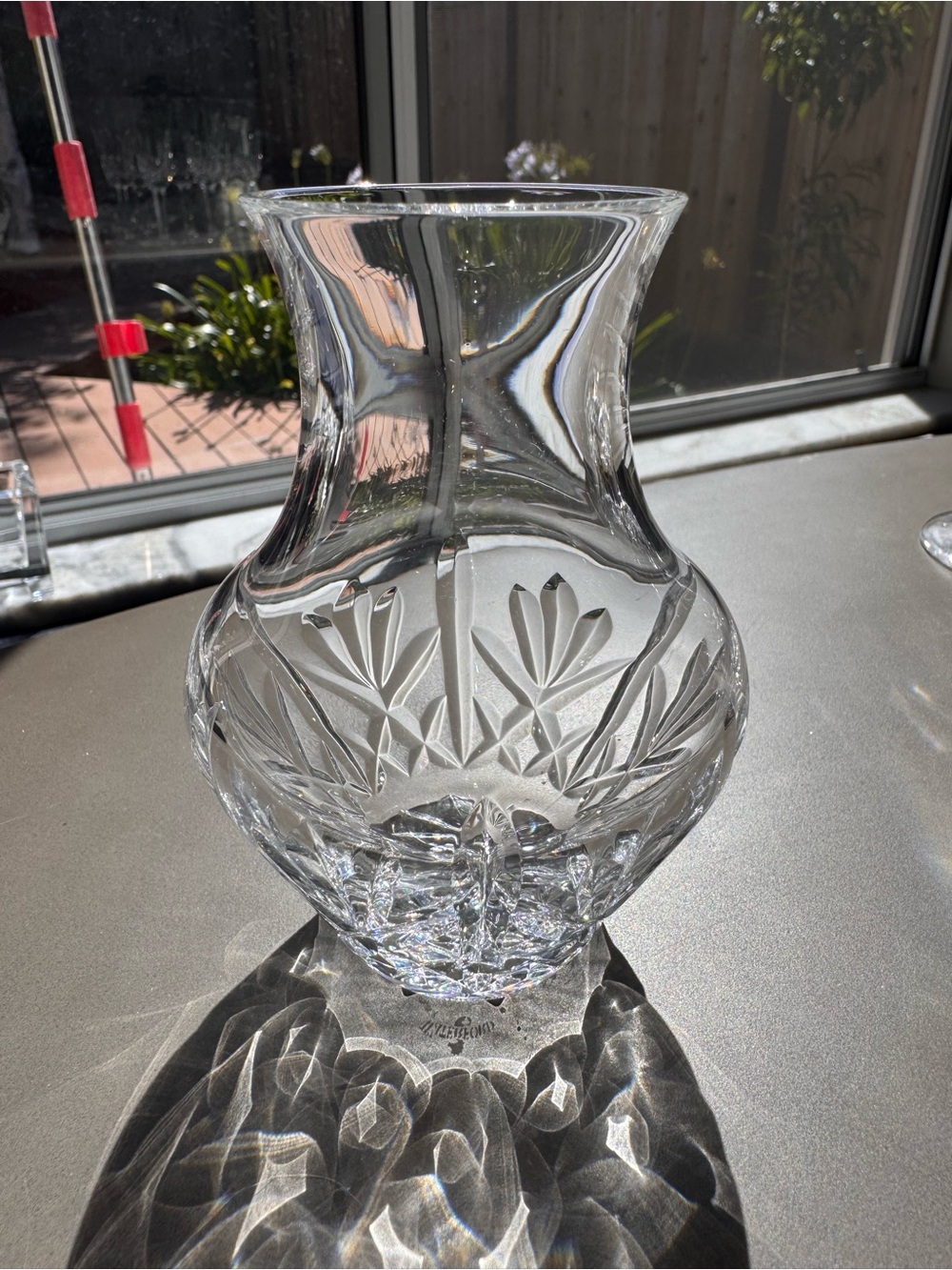 Waterford Crystal Bud Vase Irish Cut Glass Seahorse Mark NWOT 4.75 Inch